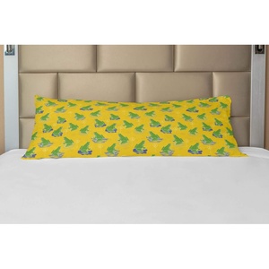 image:imageAmbesonne Mushroom Body Pillow Case Cover with Zipper Cartoon Style Amanita Mushrooms Dotted Forest Plants Summer Nature Design Decorative Accent Long Pillowcase 21 x 54 Cream RedYellow Multicolor