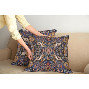image:imageAmbesonne Tiki Bar Throw Pillow Cushion Cover Native Man Wearing a Illustration Cartoon Tribal Costume Prehistoric Decorative Square Accent Pillow Case 16 X 16 Brown CoralRoyal Blue Sand Brown