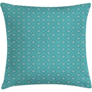 image:imageAmbesonne Tiki Bar Throw Pillow Cushion Cover Native Man Wearing a Illustration Cartoon Tribal Costume Prehistoric Decorative Square Accent Pillow Case 16 X 16 Brown CoralTurquoise Dark Blue White