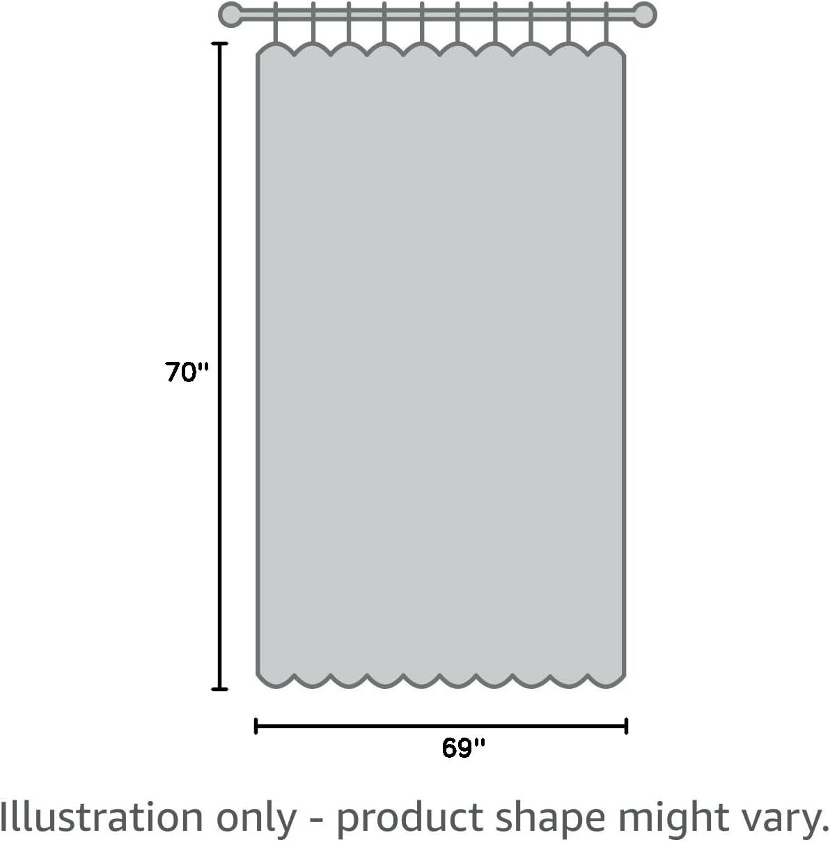 image:imageAmbesonne Christmas Shower Curtain Snowy Xmas Eve Countryside Barn and Cows Vintage Illustration Cloth Fabric Bathroom Decor Set with Hooks 69 W x 70 L Beige Pale Grey and Pale RubyBrown White