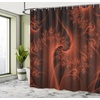 image:imageAmbesonne Burnt Orange Shower Curtain Digital Fractal Image with a Swirling Turning and Moving Floral Lines Modern Graphic Style Fabric Bathroom Decor Set with Hooks 69 W x 75 L Burnt Orange