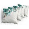 image:imageAmbesonne Celtic Decorative Throw Pillow Case Pack of 4 Aqua Celtic Style Twisted Crossed Repeating Circle and Bent Line Webs Print Cushion Cover for Couch Living Room Car 16 Teal WhiteTeal Brown