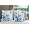 image:imageAmbesonne Celtic Decorative Throw Pillow Case Pack of 4 Aqua Celtic Style Twisted Crossed Repeating Circle and Bent Line Webs Print Cushion Cover for Couch Living Room Car 16 Teal WhiteGrey White
