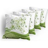 image:imageAmbesonne Celtic Decorative Throw Pillow Case Pack of 4 Aqua Celtic Style Twisted Crossed Repeating Circle and Bent Line Webs Print Cushion Cover for Couch Living Room Car 16 Teal WhiteLime Green
