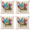 image:imageAmbesonne Celtic Decorative Throw Pillow Case Pack of 4 Aqua Celtic Style Twisted Crossed Repeating Circle and Bent Line Webs Print Cushion Cover for Couch Living Room Car 16 Teal WhiteTan Green