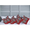 image:imageAmbesonne Celtic Decorative Throw Pillow Case Pack of 4 Aqua Celtic Style Twisted Crossed Repeating Circle and Bent Line Webs Print Cushion Cover for Couch Living Room Car 16 Teal WhiteRed