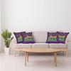 image:imageAmbesonne Celtic Decorative Throw Pillow Case Pack of 4 Aqua Celtic Style Twisted Crossed Repeating Circle and Bent Line Webs Print Cushion Cover for Couch Living Room Car 16 Teal WhitePurple Marigold