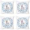 image:imageAmbesonne Celtic Decorative Throw Pillow Case Pack of 4 Aqua Celtic Style Twisted Crossed Repeating Circle and Bent Line Webs Print Cushion Cover for Couch Living Room Car 16 Teal WhiteBlue White