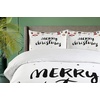 image:imageAmbesonne Christmas Duvet Cover Set Merry Xmas Words Modern Brush Lettering Creative Noel Phrase Inspirational Print Decorative 3 Piece Bedding Set with 2 Pillow Shams Queen Size BlackBlack