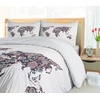 image:imageAmbesonne Christmas Duvet Cover Set Merry Xmas Words Modern Brush Lettering Creative Noel Phrase Inspirational Print Decorative 3 Piece Bedding Set with 2 Pillow Shams Queen Size BlackPlum Coral Turquoise