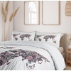 image:imageAmbesonne Christmas Duvet Cover Set Merry Xmas Words Modern Brush Lettering Creative Noel Phrase Inspirational Print Decorative 3 Piece Bedding Set with 2 Pillow Shams Queen Size BlackPlum Coral Turquoise