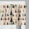 image:imageAmbesonne Christmas Valance and Curtain 3 pcs Set Modern Abstract Pine Trees Xmas Theme Dotted Background Print Window Treatments for Kitchen Room Decor 55 x 24 Beige Forest Green and Coral