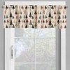 image:imageAmbesonne Christmas Valance and Curtain 3 pcs Set Modern Abstract Pine Trees Xmas Theme Dotted Background Print Window Treatments for Kitchen Room Decor 55 x 24 Beige Forest Green and Coral