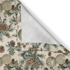image:imageAmbesonne Christmas Valance and Curtain 3 pcs Set Vintage Merry Xmas with Pine Cones Globes and Pine Leaves Illustration Window Treatments for Kitchen Room Decor 55 x 36 Brown Green and Blue