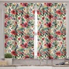image:imageAmbesonne Christmas Valance and Curtain 3 pcs Set Xmas Floral Illustration Closeup with Berries Family Time Harmony Window Treatments for Kitchen Room Decor 55 x 36 Forest Green and Vermilion