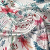 image:imageAmbesonne Christmas Valance and Curtain 3 pcs Set Xmas Floral with Traditional Flowers and Leaves Illustration Window Treatments for Kitchen Room Decor 55 x 24 Hot Pink and Pale Petrol Blue