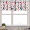 image:imageAmbesonne Christmas Valance and Curtain 3 pcs Set Xmas Floral with Traditional Flowers and Leaves Illustration Window Treatments for Kitchen Room Decor 55 x 24 Hot Pink and Pale Petrol Blue