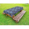 image:imageAmbesonne Geometric Outdoor Tablecloth Tile Mosaic Pattern in Antique Meander and Camo Style Effect Print Modern Decorative Washable Picnic Table Cloth 58 X 104 Baby BlueDark Blue