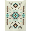 image:imageAmbesonne Geometric Outdoor Tablecloth Tile Mosaic Pattern in Antique Meander and Camo Style Effect Print Modern Decorative Washable Picnic Table Cloth 58 X 104 Baby BluePale Yellow
