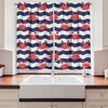 image:imageAmbesonne Live Laugh Love Kitchen Curtains Motivational Calligraphic Artwork with Zigzags Chevron Stripes Window Drapes 2 Panel Set for Kitchen Cafe Decor 55 x 39 White PeachRed Blue