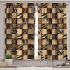 image:imageAmbesonne Live Laugh Love Kitchen Curtains Motivational Calligraphic Artwork with Zigzags Chevron Stripes Window Drapes 2 Panel Set for Kitchen Cafe Decor 55 x 39 White PeachBlack and Brown