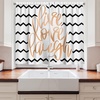 image:imageAmbesonne Live Laugh Love Kitchen Curtains Motivational Calligraphic Artwork with Zigzags Chevron Stripes Window Drapes 2 Panel Set for Kitchen Cafe Decor 55 x 39 White PeachWhite Peach