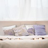 image:imageAmbesonne Marble Print Throw Pillow Cushion Case Pack of 4 Pastel Colored Ornament of Stains Blots and Brushstrokes Modern Art Modern Accent DoubleSided Digital Printing 16 Lavender and Ecru