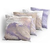 image:imageAmbesonne Marble Print Throw Pillow Cushion Case Pack of 4 Pastel Colored Ornament of Stains Blots and Brushstrokes Modern Art Modern Accent DoubleSided Digital Printing 16 Lavender and Ecru