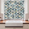 image:imageAmbesonne Modern Kitchen Curtains Geometric Morrocan Mediterrain Style Dots Ornamental Details Image Print Window Drapes 2 Panel Set for Kitchen Cafe Decor 55 x 39 White Azure