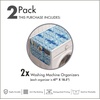 image:imageAmbesonne Modern Washing Machine Organizer Pack of 2 Knitting Look Design Repeating Pattern with Warm Orangish Tones Art Print AntiSlip Cover for Washers Dryers 47 x 185 Vermilion and PeachPale Blue