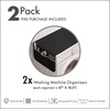 image:imageAmbesonne Modern Washing Machine Organizer Pack of 2 Knitting Look Design Repeating Pattern with Warm Orangish Tones Art Print AntiSlip Cover for Washers Dryers 47 x 185 Vermilion and PeachGrey Charcoal