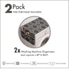 image:imageAmbesonne Modern Washing Machine Organizer Pack of 2 Knitting Look Design Repeating Pattern with Warm Orangish Tones Art Print AntiSlip Cover for Washers Dryers 47 x 185 Vermilion and PeachDimgray Grey