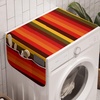 image:imageAmbesonne Modern Washing Machine Organizer Pack of 2 Knitting Look Design Repeating Pattern with Warm Orangish Tones Art Print AntiSlip Cover for Washers Dryers 47 x 185 Vermilion and PeachRed Green