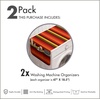image:imageAmbesonne Modern Washing Machine Organizer Pack of 2 Knitting Look Design Repeating Pattern with Warm Orangish Tones Art Print AntiSlip Cover for Washers Dryers 47 x 185 Vermilion and PeachRed Green