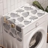image:imageAmbesonne Modern Washing Machine Organizer Pack of 2 Knitting Look Design Repeating Pattern with Warm Orangish Tones Art Print AntiSlip Cover for Washers Dryers 47 x 185 Vermilion and PeachWhite Black