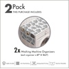 image:imageAmbesonne Modern Washing Machine Organizer Pack of 2 Knitting Look Design Repeating Pattern with Warm Orangish Tones Art Print AntiSlip Cover for Washers Dryers 47 x 185 Vermilion and PeachWhite Black