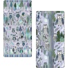 image:imageAmbesonne Owls Fitted Sheet Set Gentle Cartoon Art of Woodland and Night Birds Nature Forest Leaft Motifs 2 Pack Comfortable Bedding AllRound Elastic Pocket Twin Size Lavender Reseda GreenLavender Reseda Green
