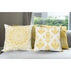 image:imageAmbesonne Retro Throw Pillow Cushion Case Pack of 4 Trellis Grid Medieval Floral Damask Mandala Flower Ornament in Modern Monochrome Modern Accent DoubleSided Digital Printing 16 Earth Yellow