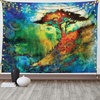 image:imageAmbesonne Bohemian Tapestry Eastern Grunge Murky Tree on Hill with Circular Mandala Blur Paint Fabric Wall Hanging Decor for Bedroom Living Room Dorm 90 X 60 Blue Green
