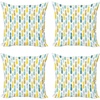 image:imageAmbesonne Celtic Decorative Throw Pillow Case Pack of 4 Aqua Celtic Style Twisted Crossed Repeating Circle and Bent Line Webs Print Cushion Cover for Couch Living Room Car 16 Teal WhiteWhite Multicolor