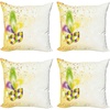 image:imageAmbesonne Celtic Decorative Throw Pillow Case Pack of 4 Aqua Celtic Style Twisted Crossed Repeating Circle and Bent Line Webs Print Cushion Cover for Couch Living Room Car 16 Teal WhiteYellow Green Purple