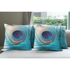image:imageAmbesonne Celtic Decorative Throw Pillow Case Pack of 4 Aqua Celtic Style Twisted Crossed Repeating Circle and Bent Line Webs Print Cushion Cover for Couch Living Room Car 16 Teal WhiteAqua Cream
