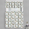 image:imageAmbesonne Christmas Valance and Curtain 3 pcs Set Merry Xmas Vibe Vintage Farmhouse Leaves and Fruits Illustration Window Treatments for Kitchen Room Decor 55 x 24 Teal Coral and Mustard