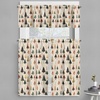 image:imageAmbesonne Christmas Valance and Curtain 3 pcs Set Modern Abstract Pine Trees Xmas Theme Dotted Background Print Window Treatments for Kitchen Room Decor 55 x 24 Beige Forest Green and Coral