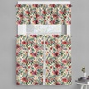 image:imageAmbesonne Christmas Valance and Curtain 3 pcs Set Xmas Floral Illustration Closeup with Berries Family Time Harmony Window Treatments for Kitchen Room Decor 55 x 36 Forest Green and Vermilion