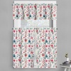 image:imageAmbesonne Christmas Valance and Curtain 3 pcs Set Xmas Floral with Traditional Flowers and Leaves Illustration Window Treatments for Kitchen Room Decor 55 x 24 Hot Pink and Pale Petrol Blue