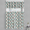 image:imageAmbesonne Christmas Valance and Curtain 3 pcs Set Xmas Theme Repetitive Happy Whimsical Gnomes with Santas Hats Window Treatments for Kitchen Room Decor 55 x 24 Pale Slate Blue and Vermilion