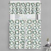 image:imageAmbesonne Christmas Valance and Curtain 3 pcs Set Xmas Theme with Holly Leaves Crown Berries Illustration Print Window Treatments for Kitchen Room Decor 55 x 24 Laurel Green and Vermilion