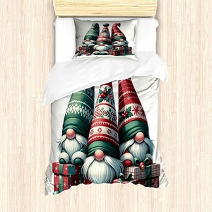 image:imageAmbesonne Christmas Duvet Cover Set Merry Xmas Words Modern Brush Lettering Creative Noel Phrase Inspirational Print Decorative 3 Piece Bedding Set with 2 Pillow Shams Queen Size BlackGreen and Dark Pink