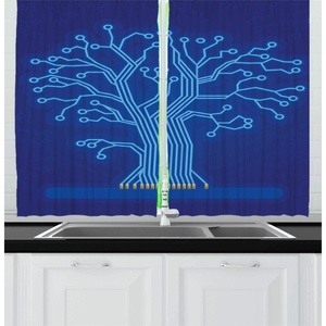 image:imageAmbesonne Live Laugh Love Kitchen Curtains Motivational Calligraphic Artwork with Zigzags Chevron Stripes Window Drapes 2 Panel Set for Kitchen Cafe Decor 55 x 39 White PeachDark Lavender and Sea Blue